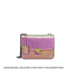 Henri Bendel Holographic Crossbody Bag - Pink and Green